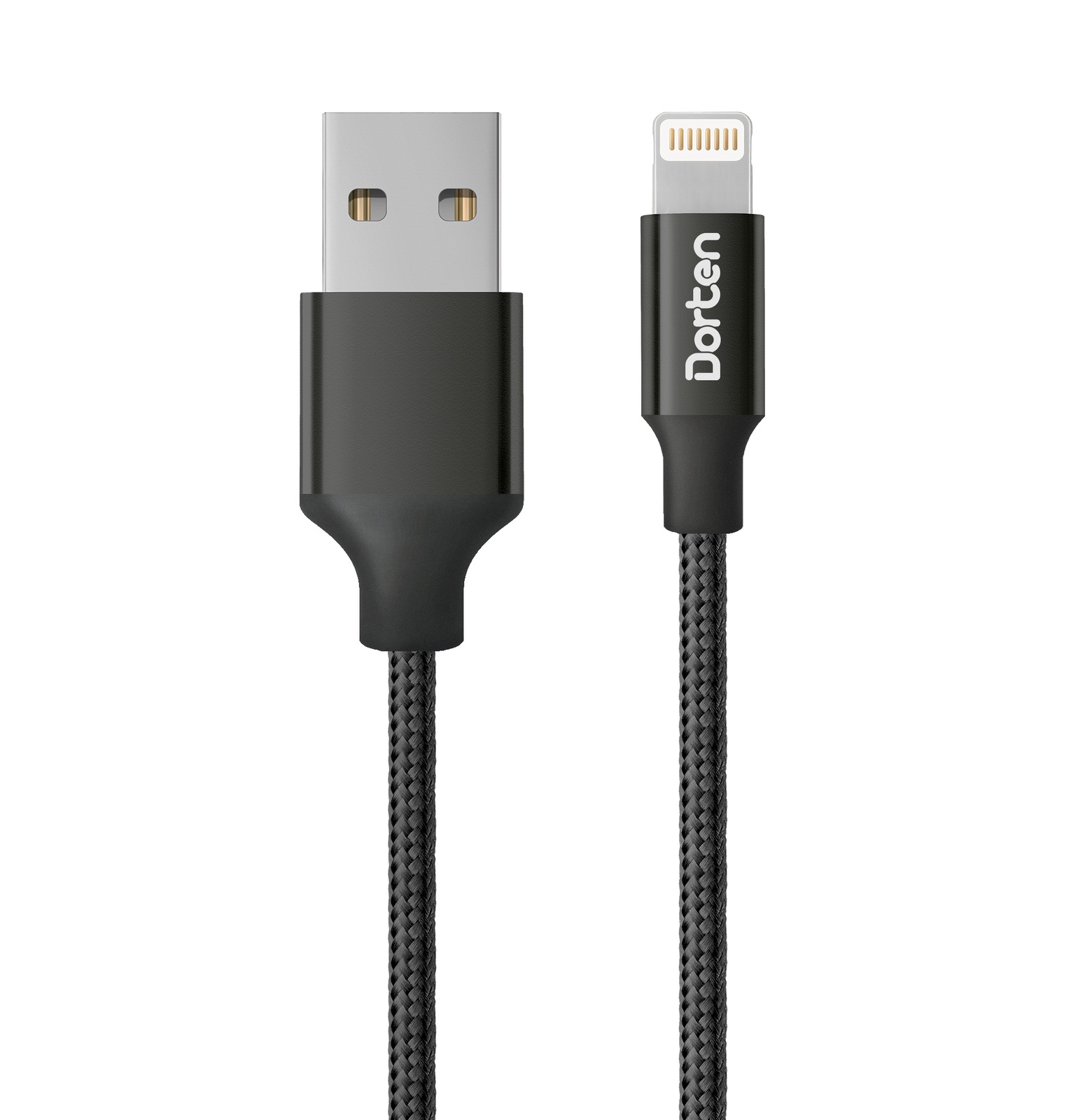 фото Кабель dorten lightning to usb cable metallic series 1,2 м black