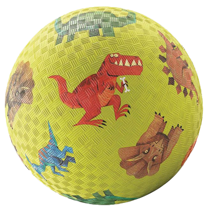 фото Мяч "динозавры", зеленый, 18 см crocodile creek