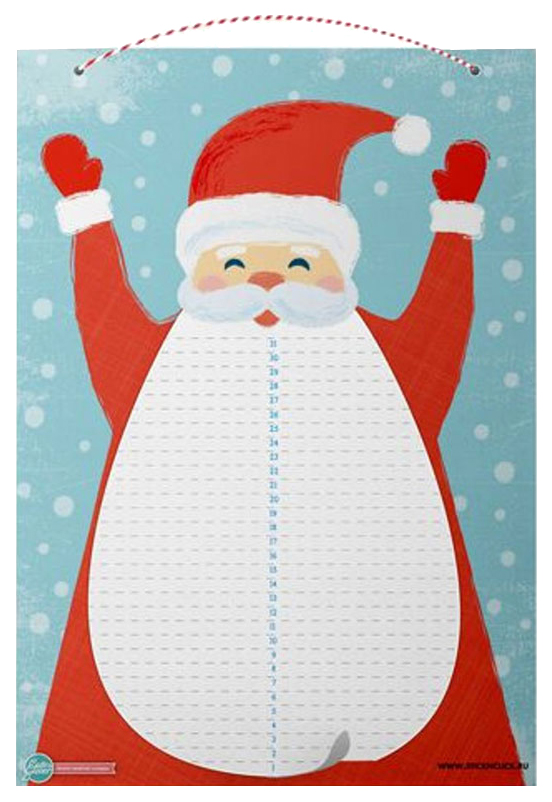 Адвент-календарь Издательство HappyLine «Дед Мороз» с отрывной бородой