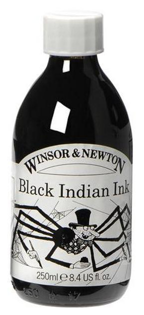 Чернила Winsor&Newton WN1040030 стеклянный флакон черные 1шт