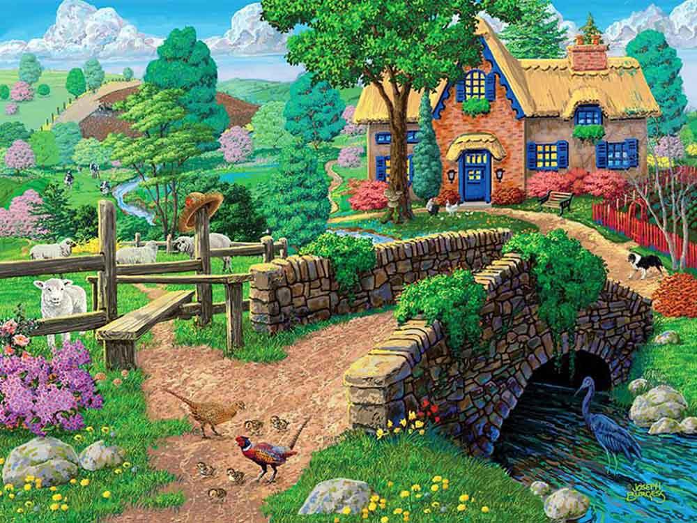 

Алмазная вышивка Painting Diamond Деревня у реки, 40x50 см, Деревня у реки