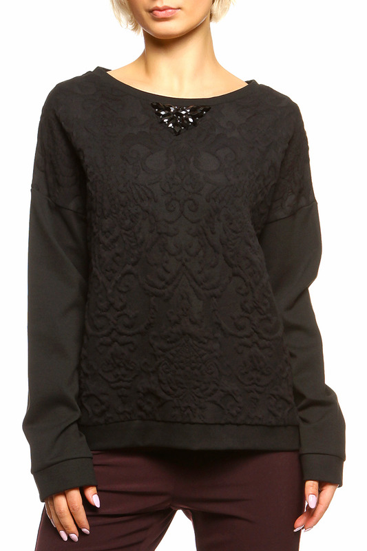 

Свитшот женский Seventy CA0154-999 черный 46 IT, CA0154-999