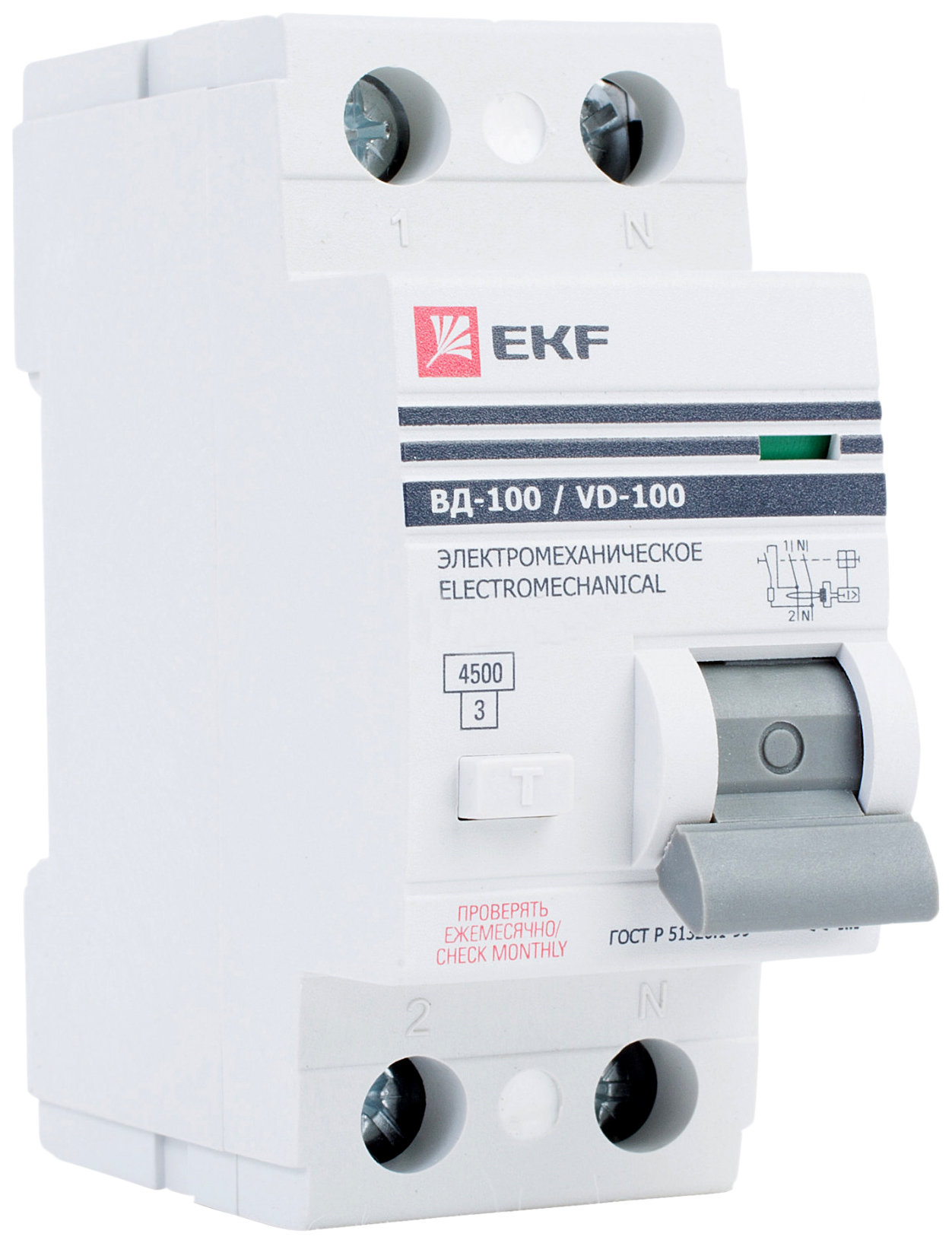 фото Устройство защитного отключения ekf elcb-2-40-100-em-pro