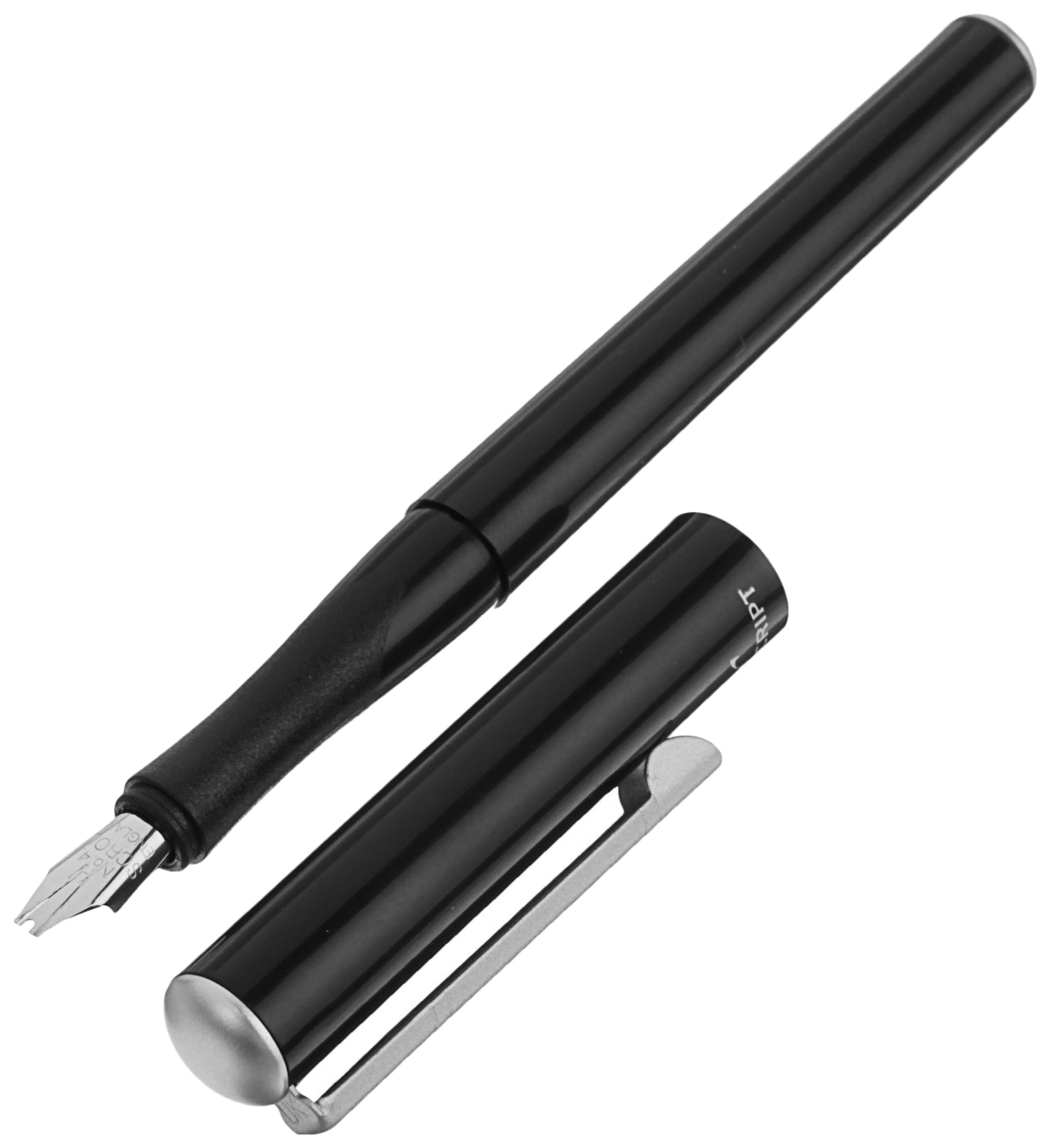 Перьевая ручка Manuscript Scroll 4 с конвертером и картриджем 25 мм черный