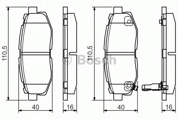 

Комплект тормозных колодок BOSCH 0986495135