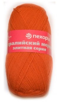 

Пряжа Пехорка ПЕХ.АВСТР.МЕ.189 Австралийский меринос 189 яр.оранжевый, Австралийский меринос