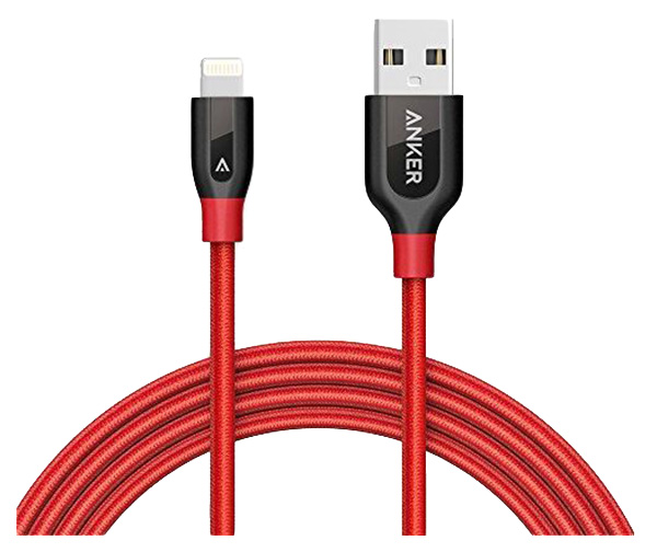 

Кабель Anker Powerline Lightning 1,8м Red (A8122H91), PowerLine+ Lightning 1,8m Red with Pouch
