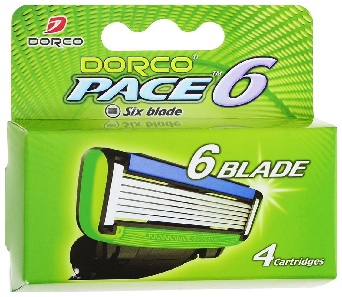 фото Сменное лезвие для станка dorco pace six blades 4 cartridges