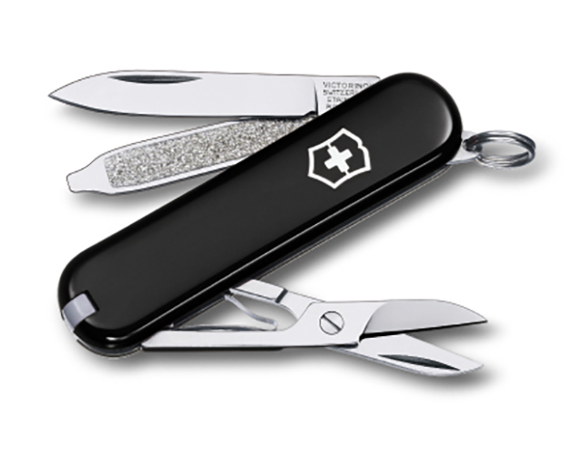 фото Мультитул victorinox classic 0.6223.3 58 мм черный, 7 функций