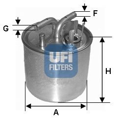 фото Фильтр топливный ufi 24.002.00