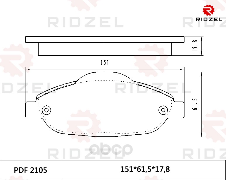 

Комплект тормозных колодок RIDZEL PDF2105