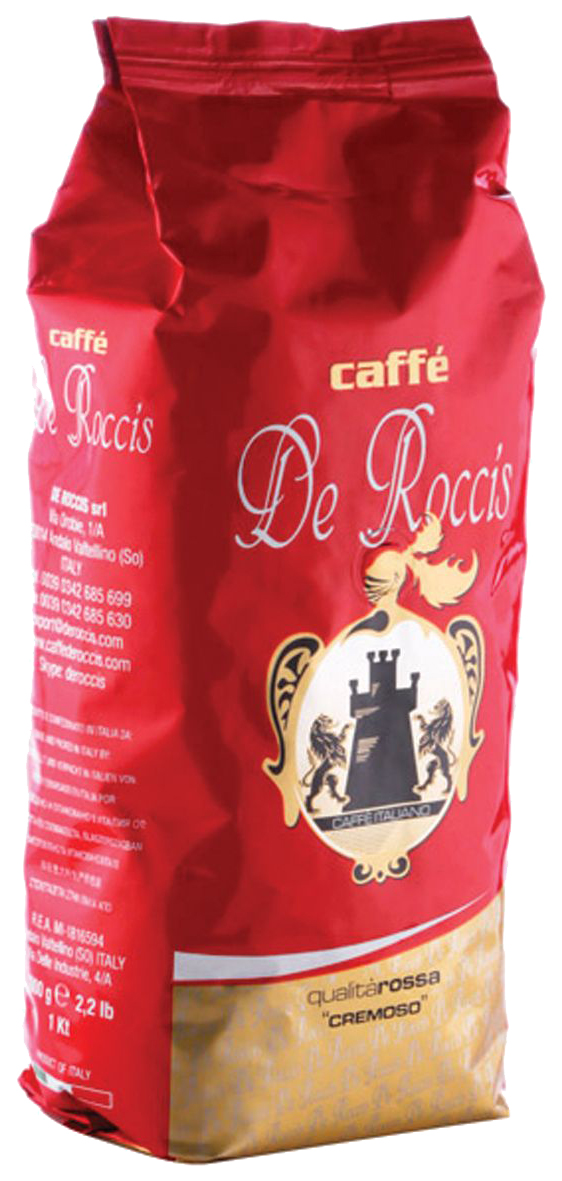 Кофе De Roccis rossa зерновой 500 г