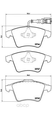 фото Тормозные колодки дисковые brembo p85082