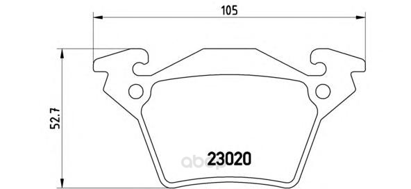 

Тормозные колодки brembo задние P50032