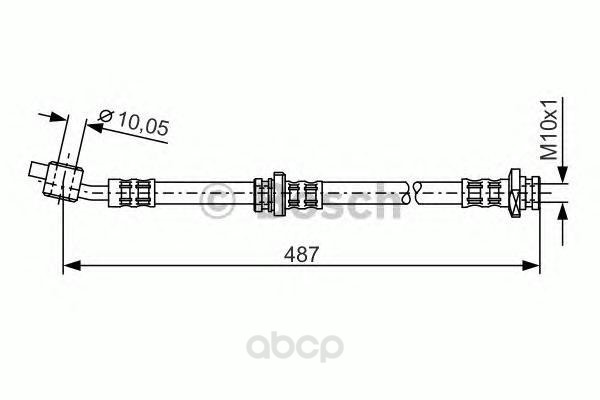 фото Шланг тормозной системы bosch 1987476168 передний правый