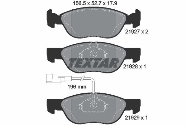 фото Комплект тормозных дисковых колодок textar 2192701