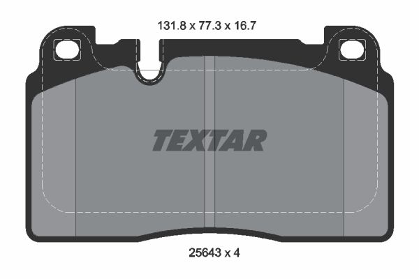 Тормозные колодки Textar дисковые 2564305