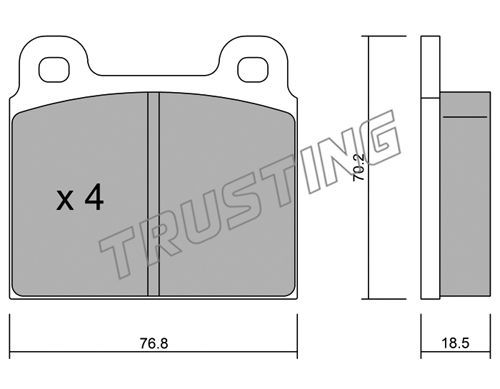 Тормозные колодки TRUSTING дисковые 0800