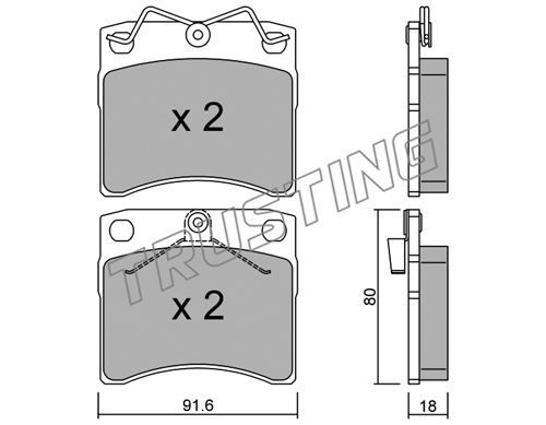 фото Комплект тормозных дисковых колодок trusting 166.1