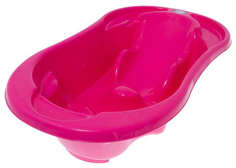 фото Ванночка для купания tega baby комфорт 96 см с отливом и термометром розовый
