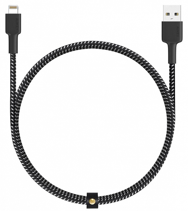 

Кабель-переходник Aukey CB-BAL3 USB to Lightning 1,2m (Black/White), CB-BAL3 USB to Lightning 1,2m