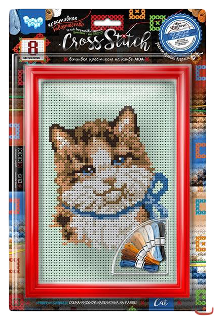 

Набор для вышивания крестиком cross stitch киса Danko toys VKB-01-02