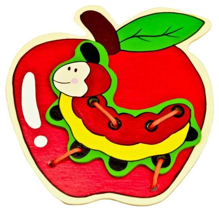 фото Развивающая игрушка mapacha шнуровка-игрушка яблоко 76513
