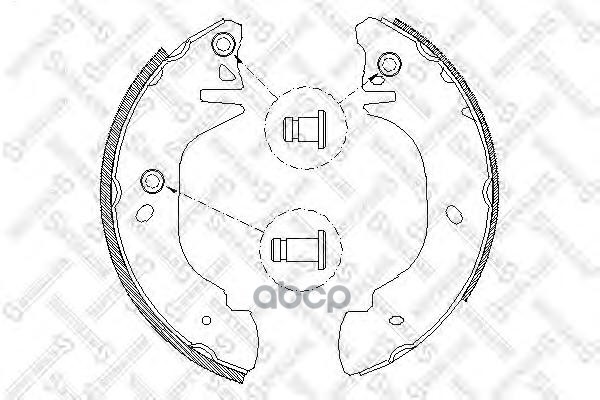 

Комплект тормозных колодок Stellox 316100SX