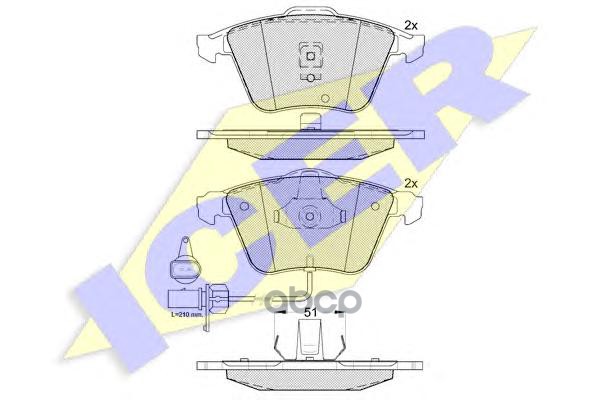 фото Комплект тормозных колодок icer 181531