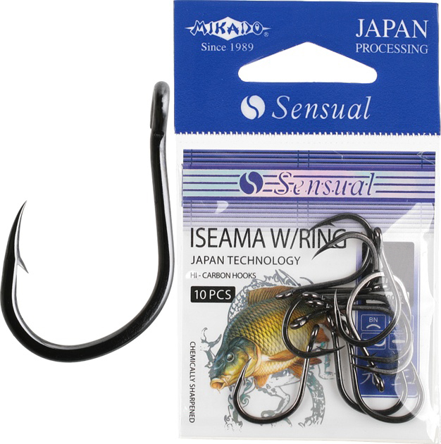 фото Рыболовные крючки mikado sensual iseama w/ring №10, 10 шт.