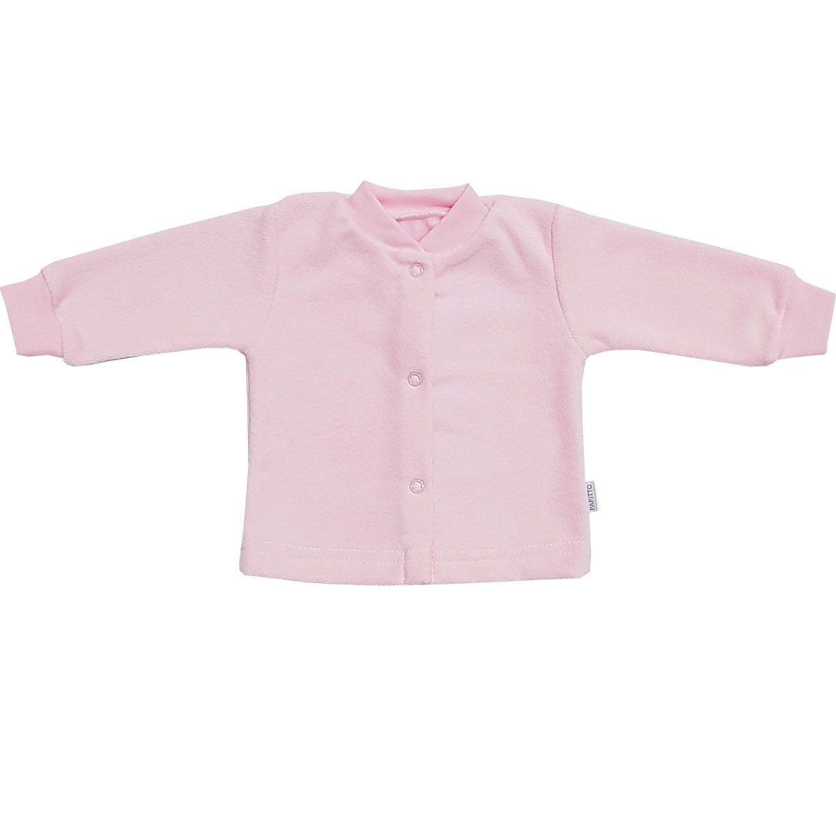 Кофта детская Папитто на кнопках розовый с начесом р.18-50