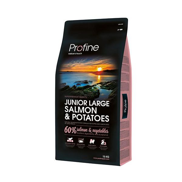 

Сухой корм для щенков Profine Junior Large Salmon & Potatoes, лосось, 15кг, Junior Large Salmon & Potatoes