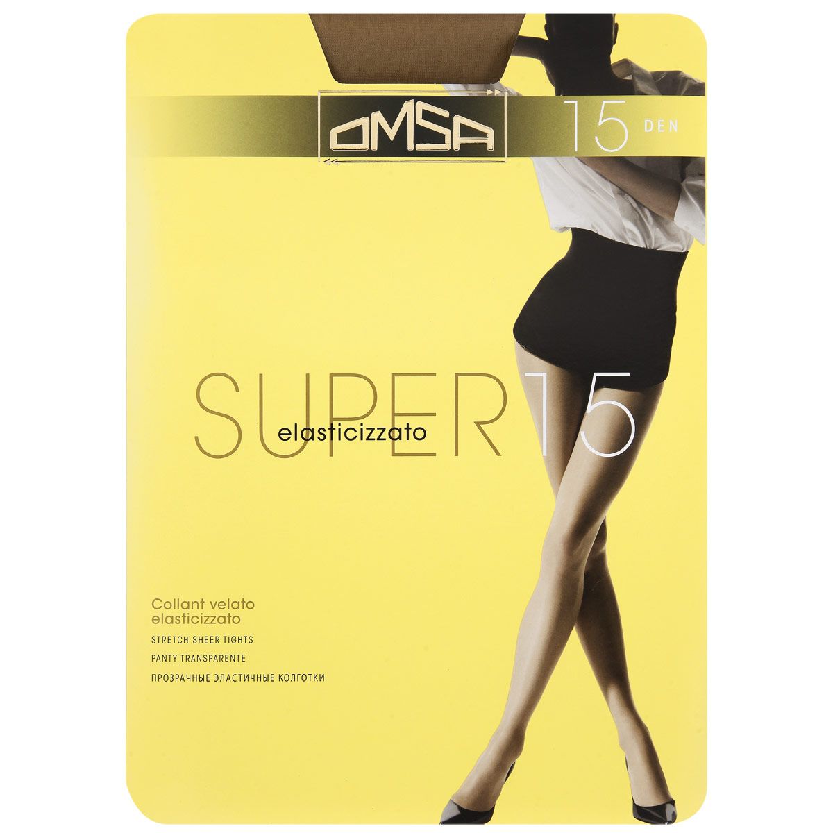 

Колготки женские Omsa SUPER 15 телесные 4 (L), Бежевый, SUPER 15