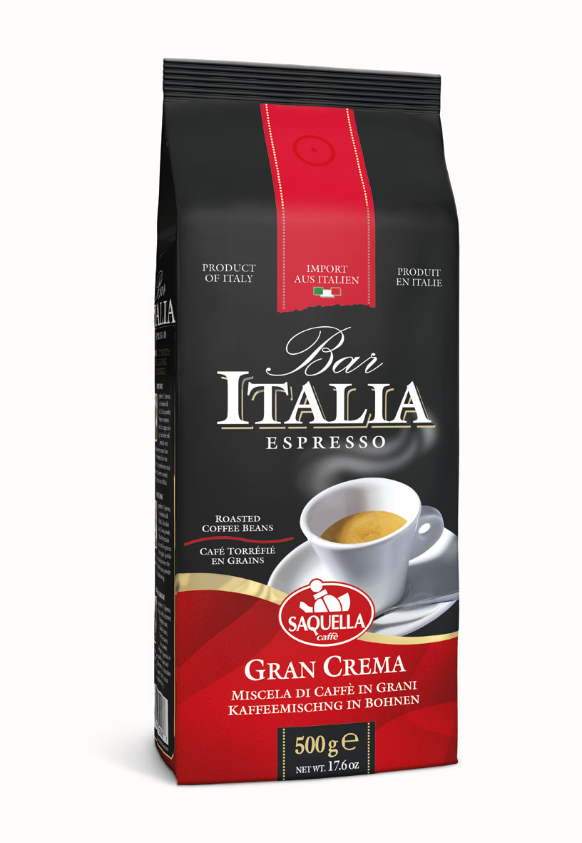 Кофе зерновой Saquella bar Italia Gran Crema 500 г