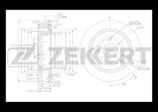 фото Тормозной диск zekkert bs-5468