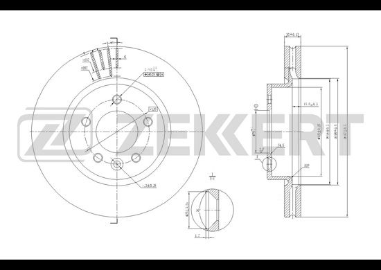 фото Тормозной диск zekkert bs-5688