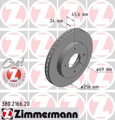 фото Тормозной диск zimmermann 380216620