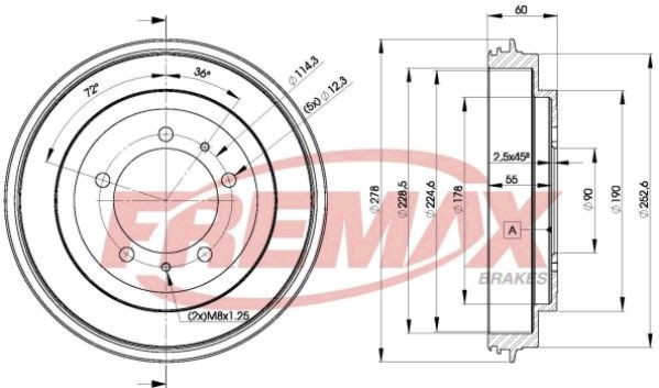 Тормозной барабан FREMAX BD-7040