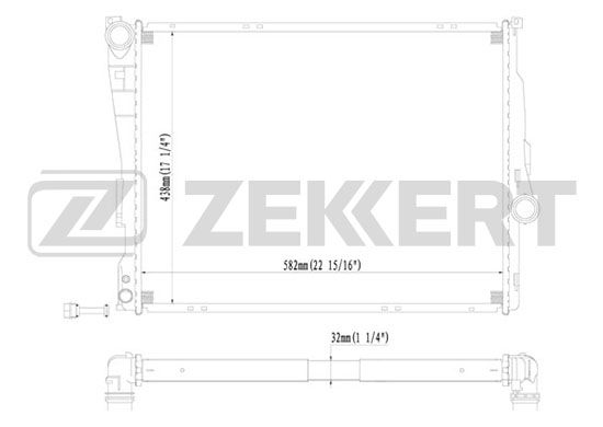 

Радиатор охлаждения двигателя ZEKKERT MK-1111