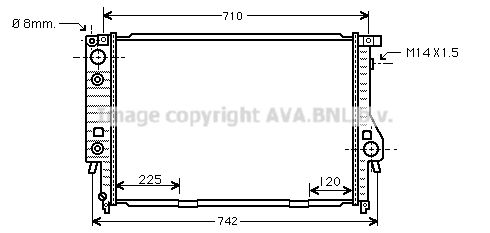 фото Радиатор охлаждения двигателя ava quality cooling bw2145