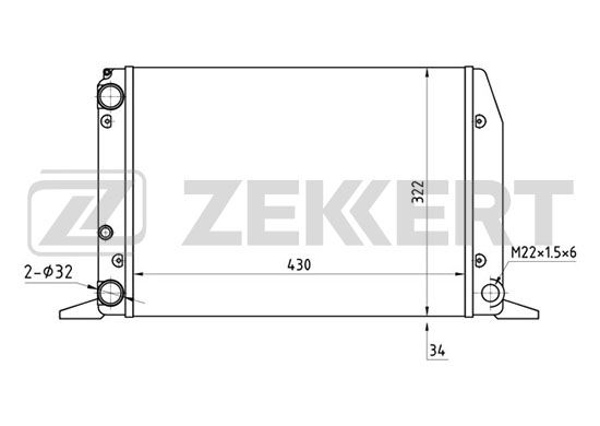 

Радиатор охлаждения двигателя ZEKKERT MK-1018