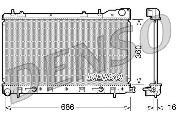 Радиатор охлаждения двигателя DENSO DRM36001