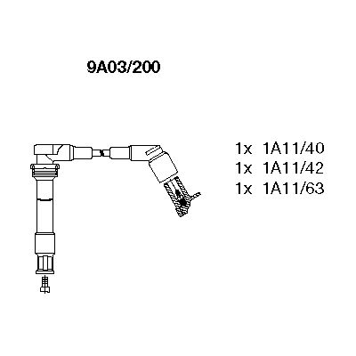 

Комплект проводов зажигания BREMI 9A03/200