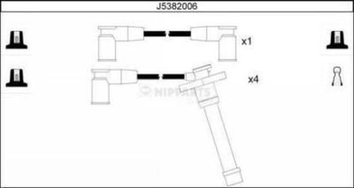 Комплект проводов зажигания NIPPARTS J5382006