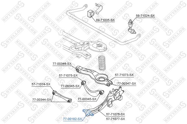 

Рычаг независимой подвески колеса STELLOX 77-00182-SX