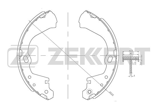 фото Комплект тормозных колодок zekkert bk-4110