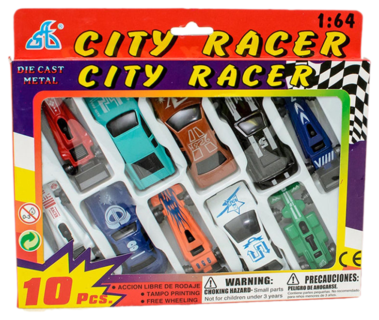 

Наборы игрушечного транспорта Global Way Shares City Racer 10 машинок Motor Wheels, Разноцветный