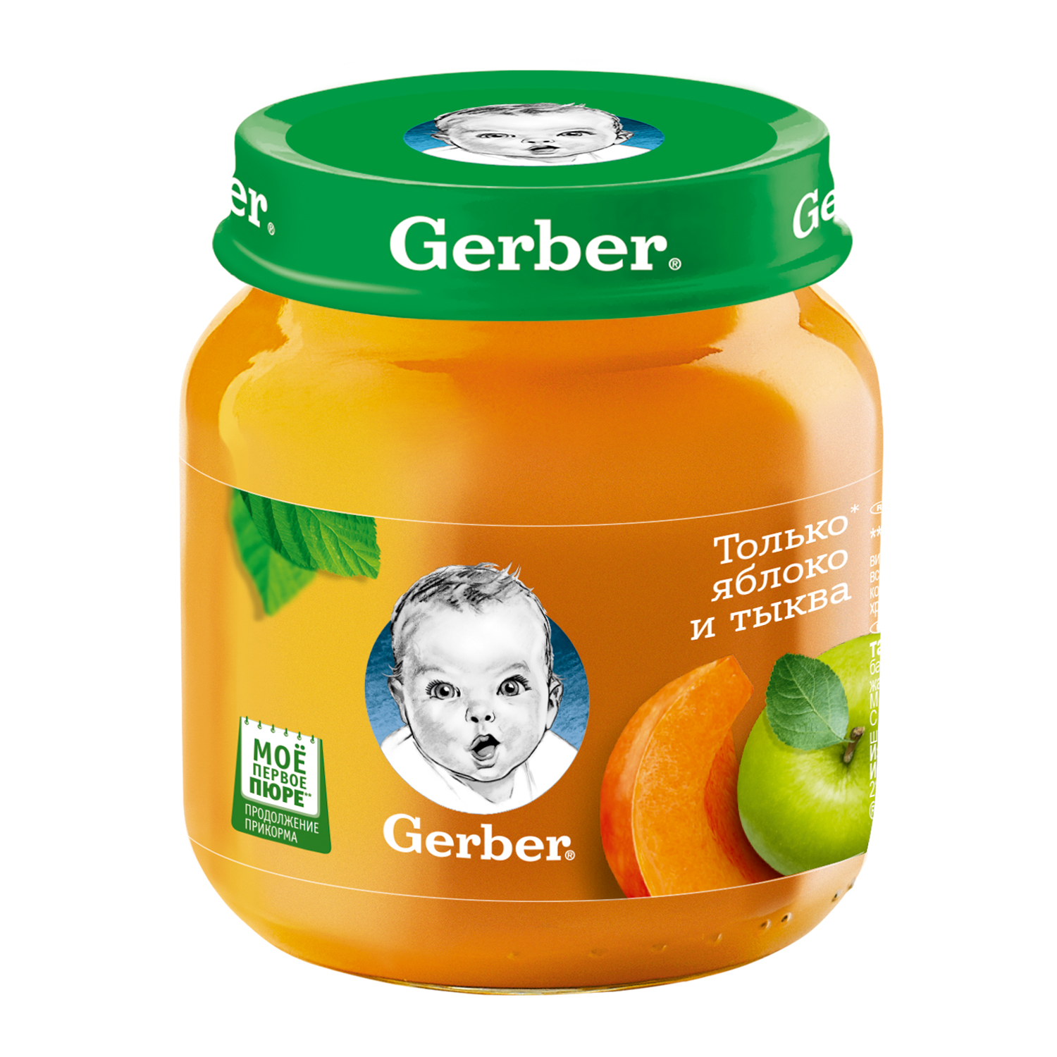 

Пюре фруктовое Gerber Яблоко и тыква с 5 мес. 130 г, 1 шт., Яблоко и тыква