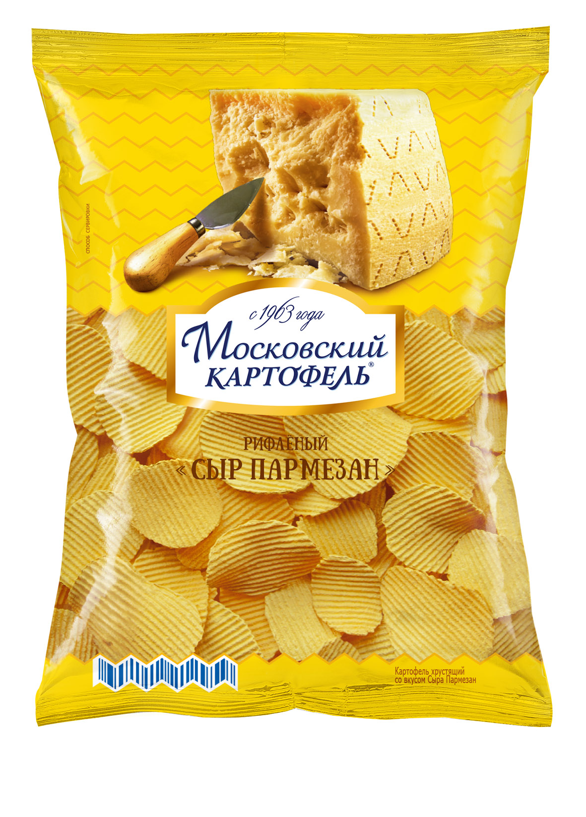 Чипсы картофельные рифленые Московский картофель сыр пармезан 70 г