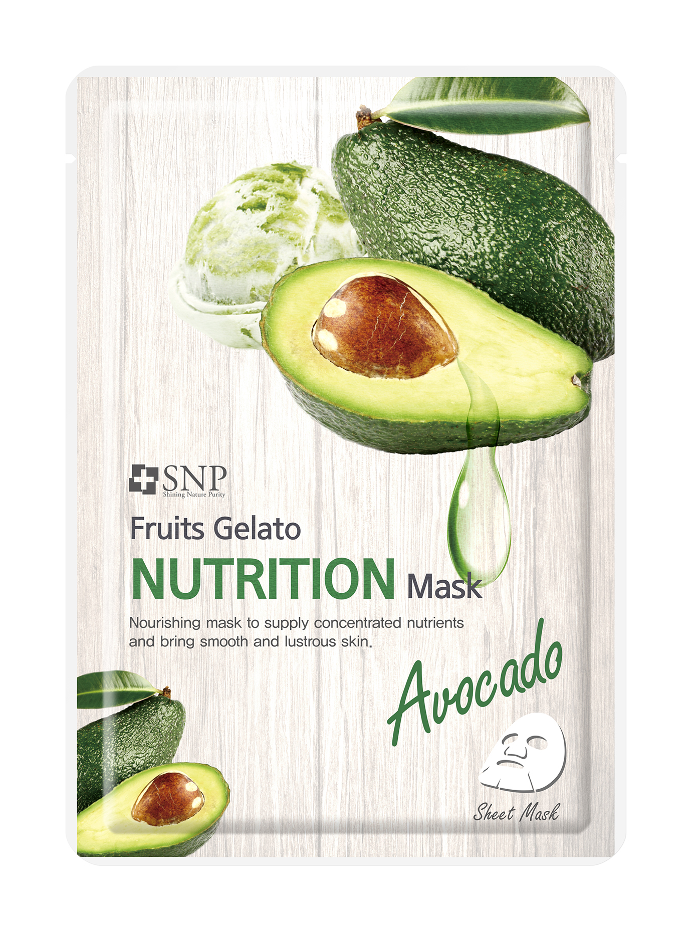 фото Маска для лица snp fruits gelato nutrition mask 25 мл